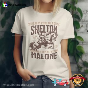 Blake Shelton N Post Malone Wild West Cowboy T shirt 1