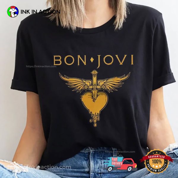 Bon Jovi Band 90s Vintage Logo T-shirt