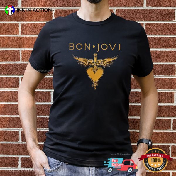 Bon Jovi Band 90s Vintage Logo T-shirt