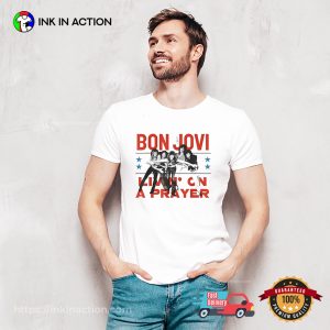 Bon Jovi Livin' On A Prayer Vintage Style T Shirt