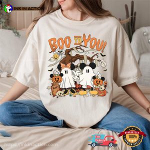 Boo To You Retro Mickey Minnie trick r treat Comfort Colors Tee 3