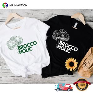 Broccoholic Vegetarian Lifestyle T shirt 2