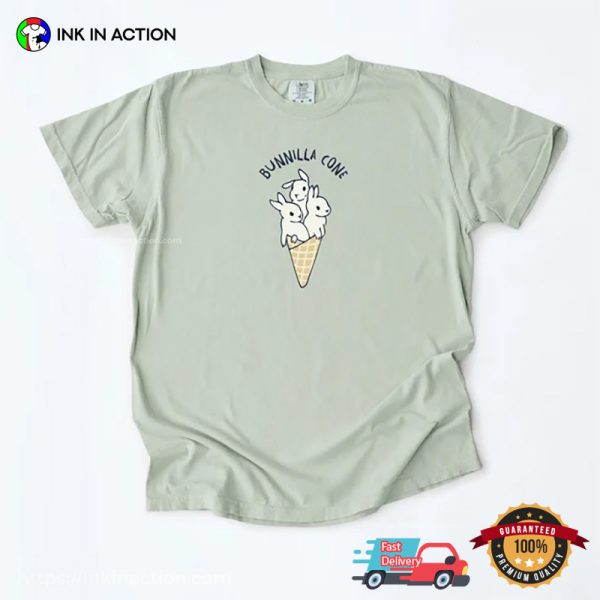 Bunnilla Cone Funny Ice Cream Bunny Comfort Colors T-shirt