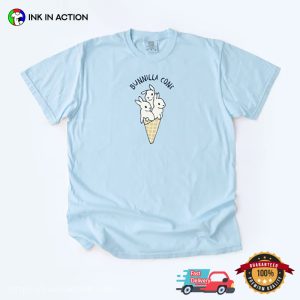 Bunnilla Cone Funny Ice Cream Bunny Comfort Colors T shirt 3