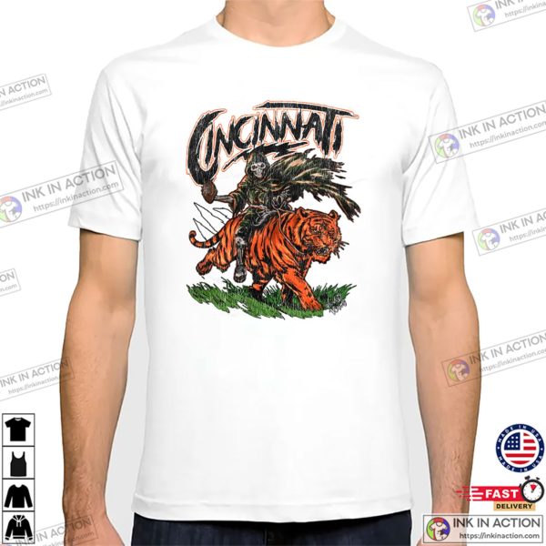 CINCINNATI Football Team Deadthreads Style T-shirt