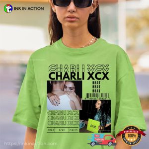 Charli XCX Brat Album Cover T Shirt, 2024 Brat Merch 1