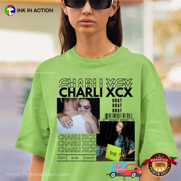 Charli XCX Brat Album Cover T-Shirt, 2024 Brat Merch