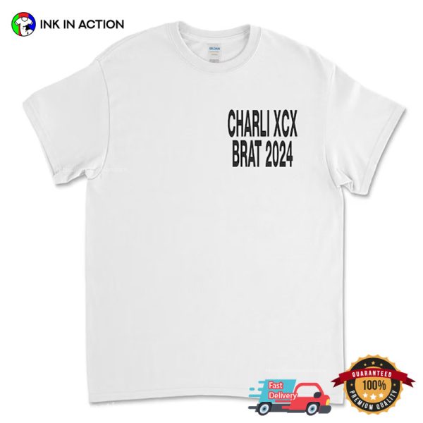 Charli XCX Brat Tour June 2024 2 Sided T-shirt