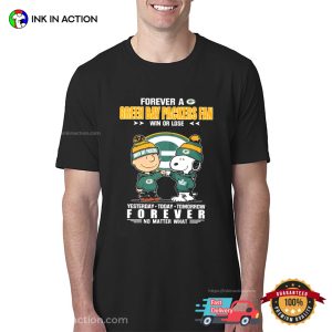 Charlie And Snoopy Forever Green Bay Packers Fan Football T shirt 2