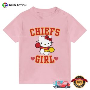 Chiefs Girl Kitty Cheerleader Cute KC Chief Fan Girl T shirt 3