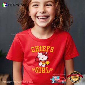 Chiefs Girl Kitty Cheerleader Cute KC Chief Fan Girl T-shirt