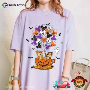 Chip N Dale Mickey Balloon Disney Halloween Trip Comfort Colors T-shirt