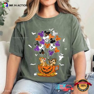 Chip N Dale Mickey Balloon Disney Halloween Trip Comfort Colors T shirt 3