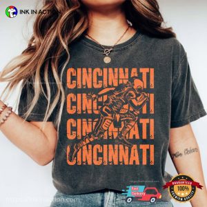 Cincinnati Football Vintage Typo Comfort Colors T-shirt