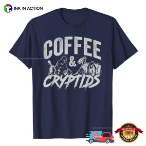 Coffee And Cryptids Mistery Creatures T shirt 3