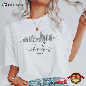 Columbus Ohio Skyline Comfort Colors Tee 1