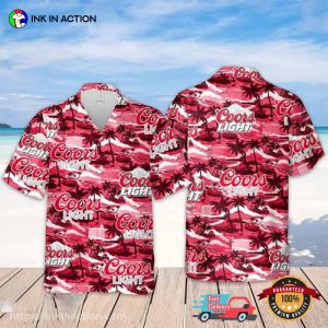 Coors Light Island Red Hawaiian T shirt