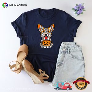 Corgi Mummy trick r treat Cute Halloween T shirt 3