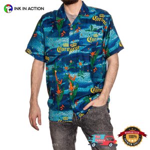 Corona Extra Floral Mosaic Hawaiian Shirt