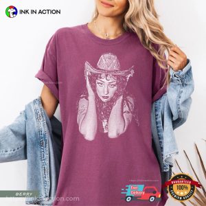 Cowgirl Chappell Roan Retro Portrait Comfort Colors T shirt 1