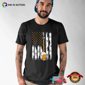 Craft Beer American Flag T shirt, Celebrate drink beer day Merch 1