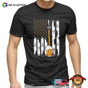 Craft Beer American Flag T shirt, Celebrate drink beer day Merch 2