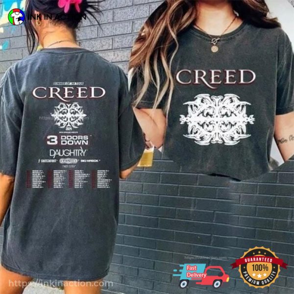 Creed 2024 Tour Schedules Comfort Colors T-shirt