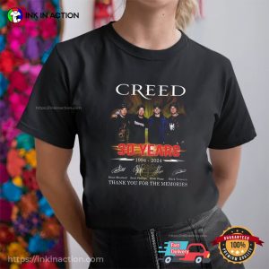 Creed Band 30th Anniversary Signatures T shirt 1