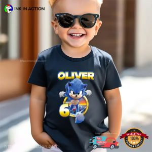 Custom Sonic The Hedgehog Birthday Kid Shirt