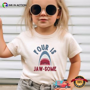 Customized Age Jaw some Kid Shark Birthday Tee