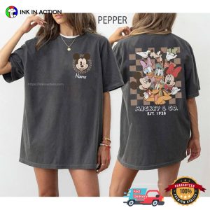 Customized Vintage Disney Mickey Checkered Comfort Colors Shirt