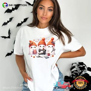 Cute Sewing Ghosts Halloween Comfort Colors Tee