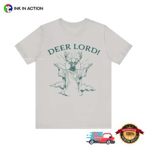 DEER LORD Funny Deer Jesus T shirt 3