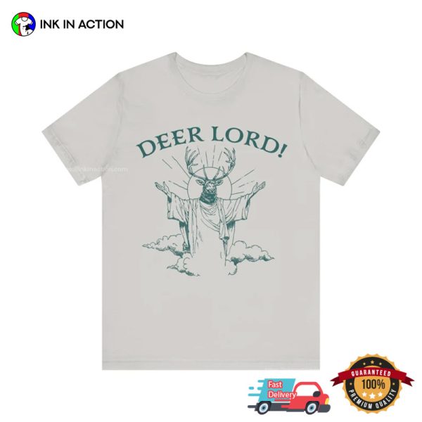 DEER LORD Funny Deer Jesus T-shirt