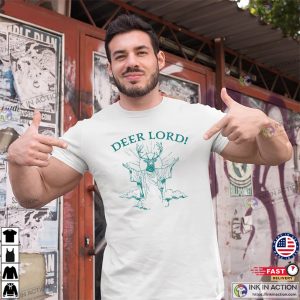 DEER LORD Funny Deer Jesus T shirt