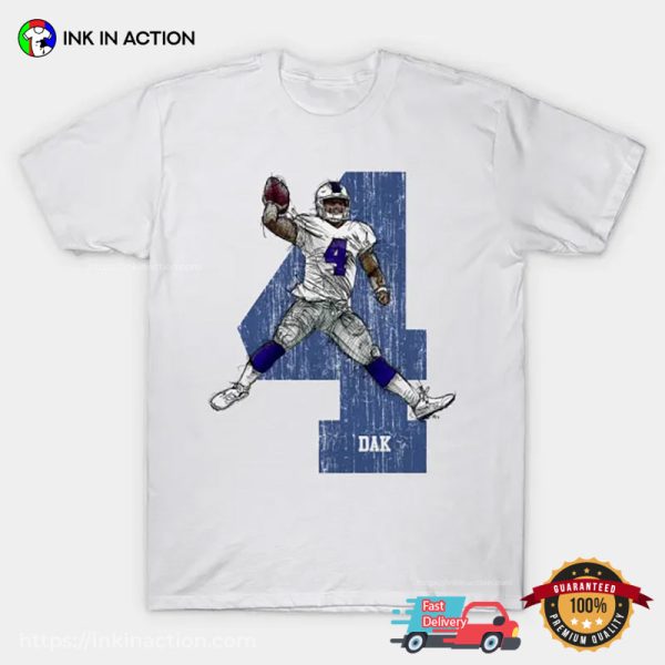 Dak Prescott 4 Artwork T-shirt