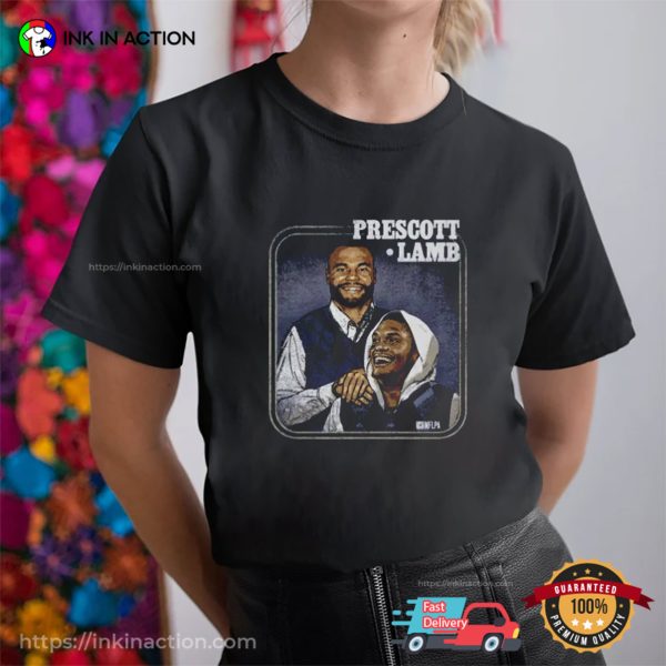 Dak Prescott & CeeDee Lamb Dallas Cowboy Fanart T-shirt