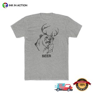 Deer Bear funny beer tees 1