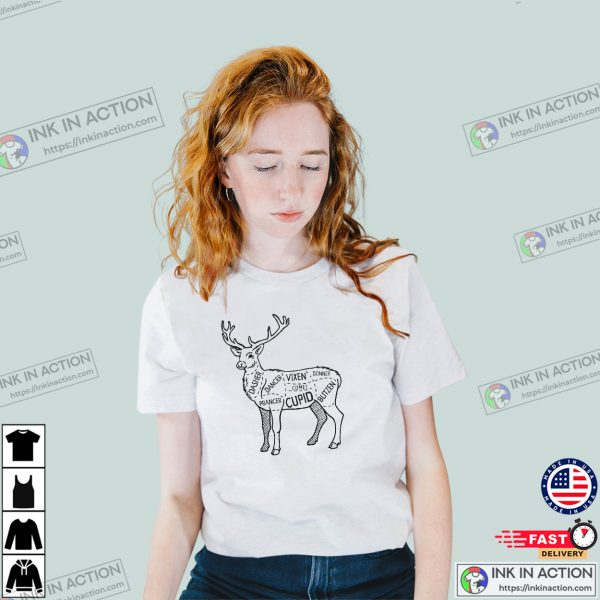 Deer Parts Funny Graphic Deer Hunting T-shirt