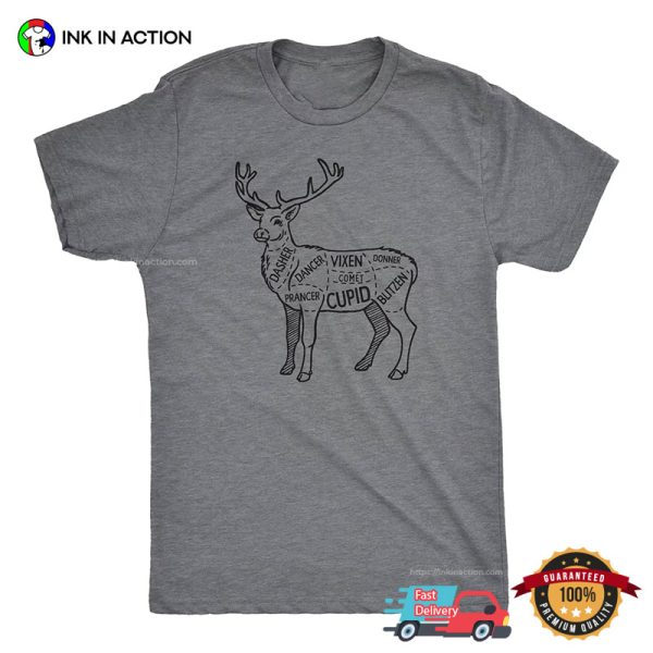 Deer Parts Funny Graphic Deer Hunting T-shirt