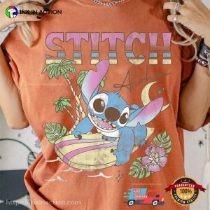 Disney Stitch Aloha Sufer Vintage Comfort Colors T shirt 1