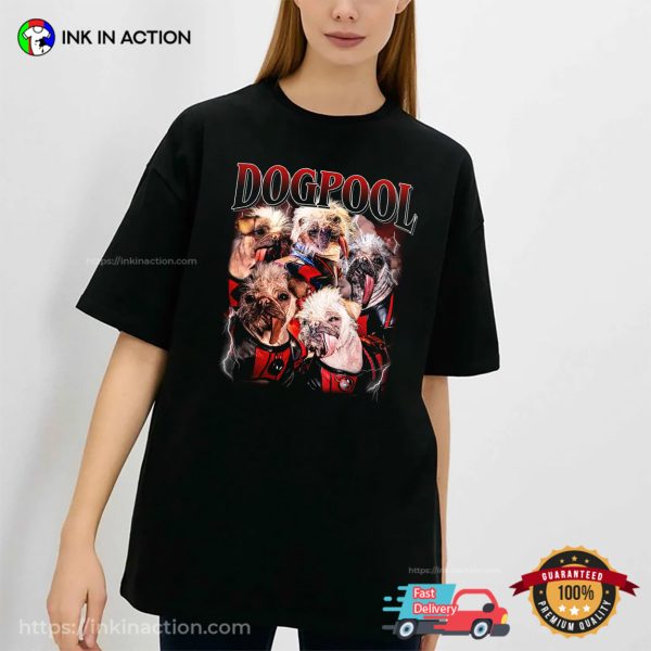 Dogpool Deadpool Characters Movie Funny Tee