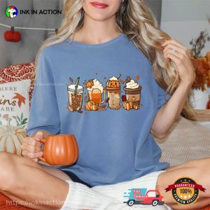 Fall Halloween Season Drinks Comfort Colors Shirt 3