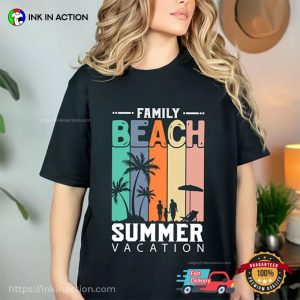 Family Beach Summer Vacation Vintage Style T shirt 1