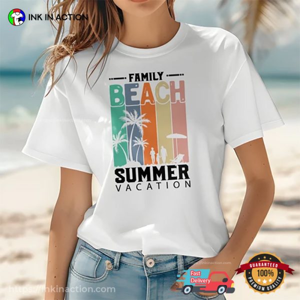 Family Beach Summer Vacation Vintage Style T-shirt