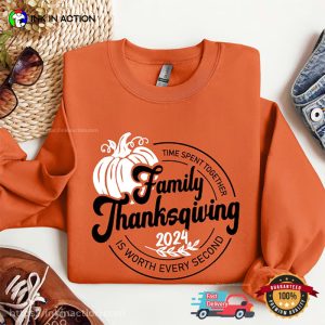 Family Thanksgiving 2024 Crew Holiday T shirt 3