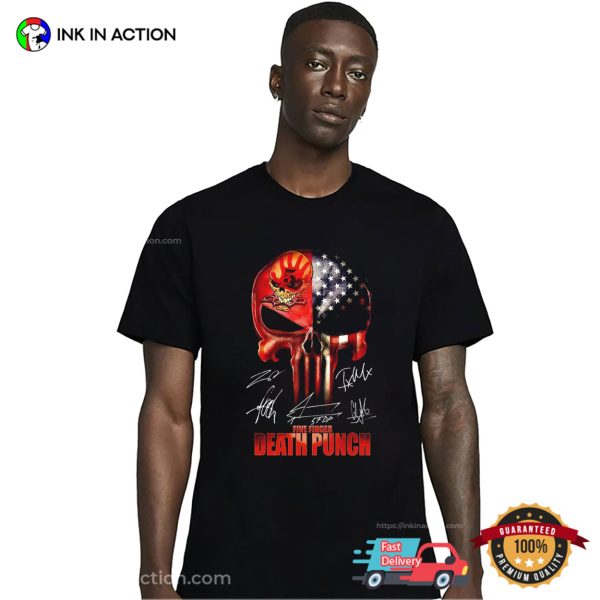 Five Finger Death Punch Band Signatures T-shirt