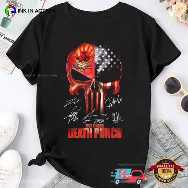 Five Finger Death Punch Band Signatures T-shirt