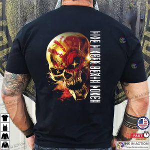 Five Finger Death Punch Golden Skeleton Graphic T shirt 1