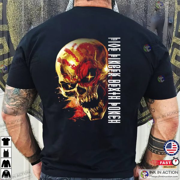 Five Finger Death Punch Golden Skeleton Graphic T-shirt